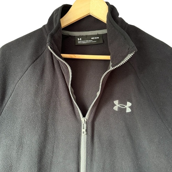 Under Armour Men's Polartec Forge Black Zip Jacket Style, Medium - Picture 5 of 10